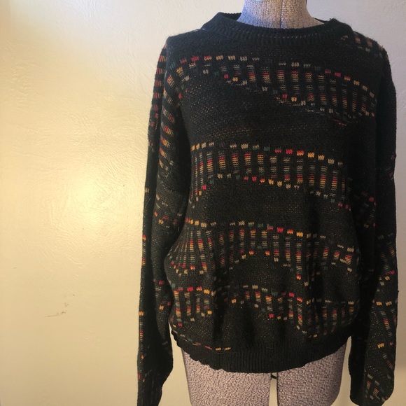 Sweaters Vtg 9s Oversized Sweater Multi Colored L Poshmark